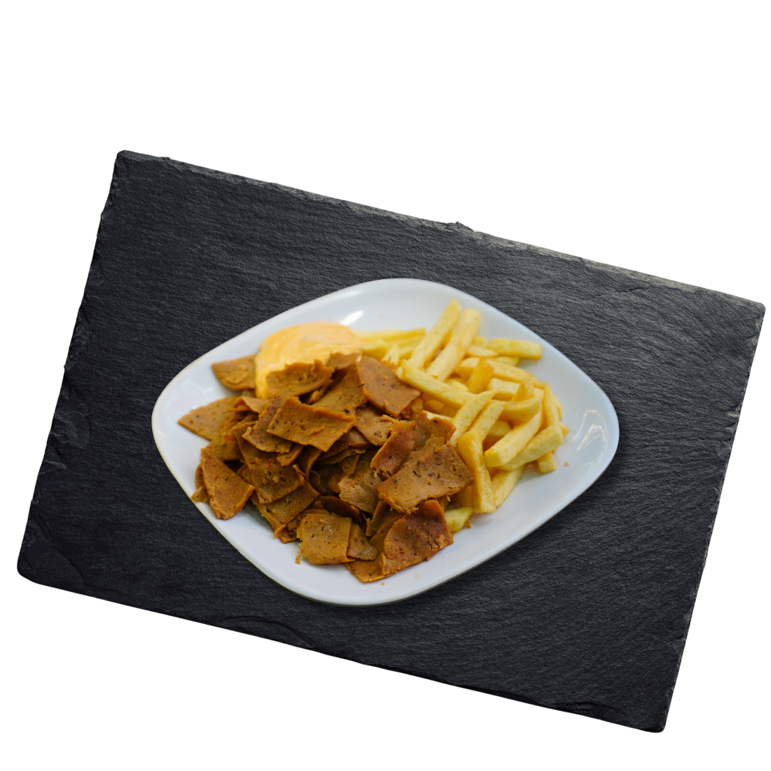 Vöner Teller – Veganer Döner mit Pommes & Sauce
